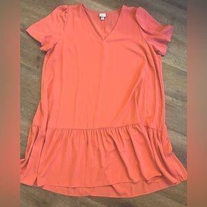 A New Day (Target) Orange/Salmon Colored Midi Dress